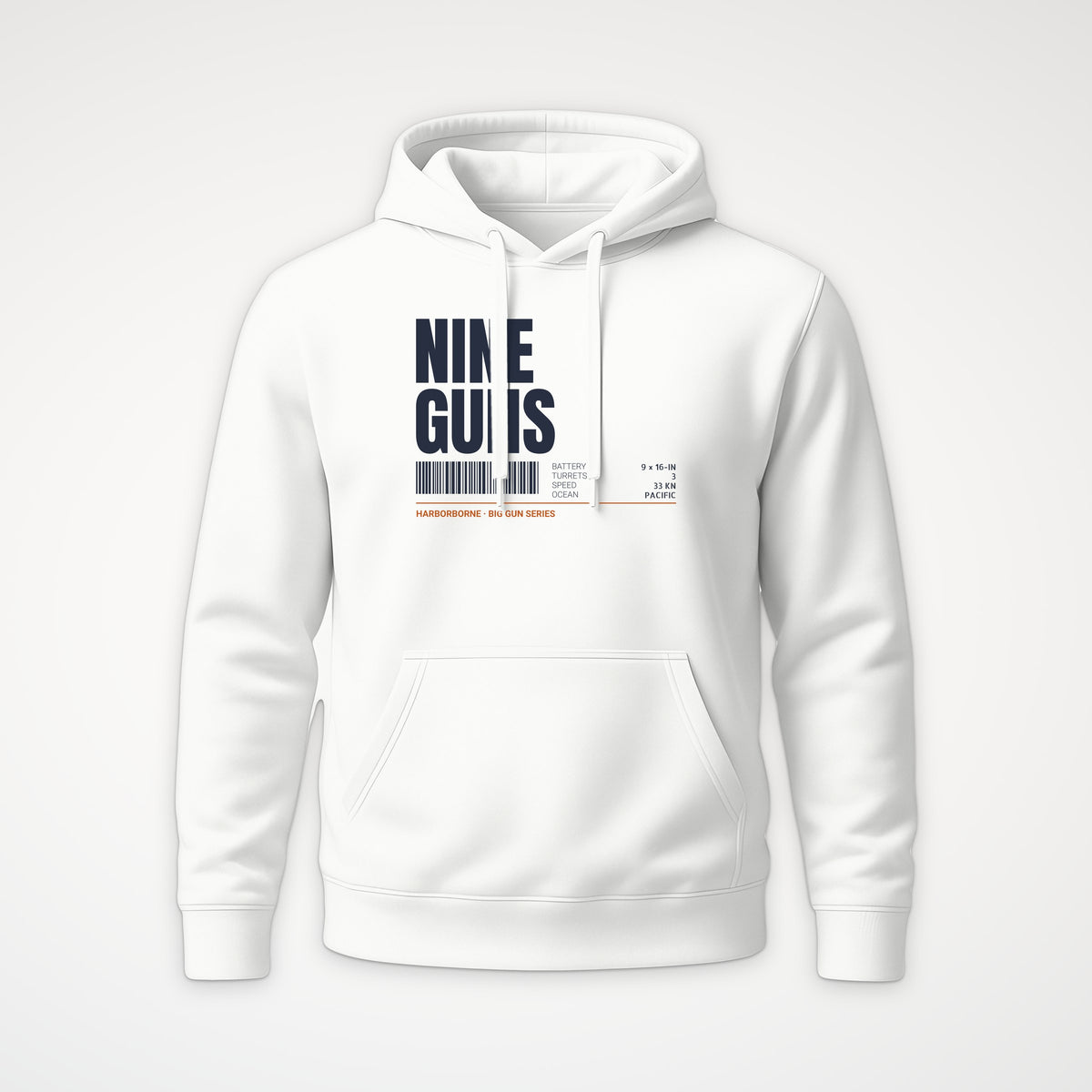 Nine Guns Pacific Tag Hoodie in White