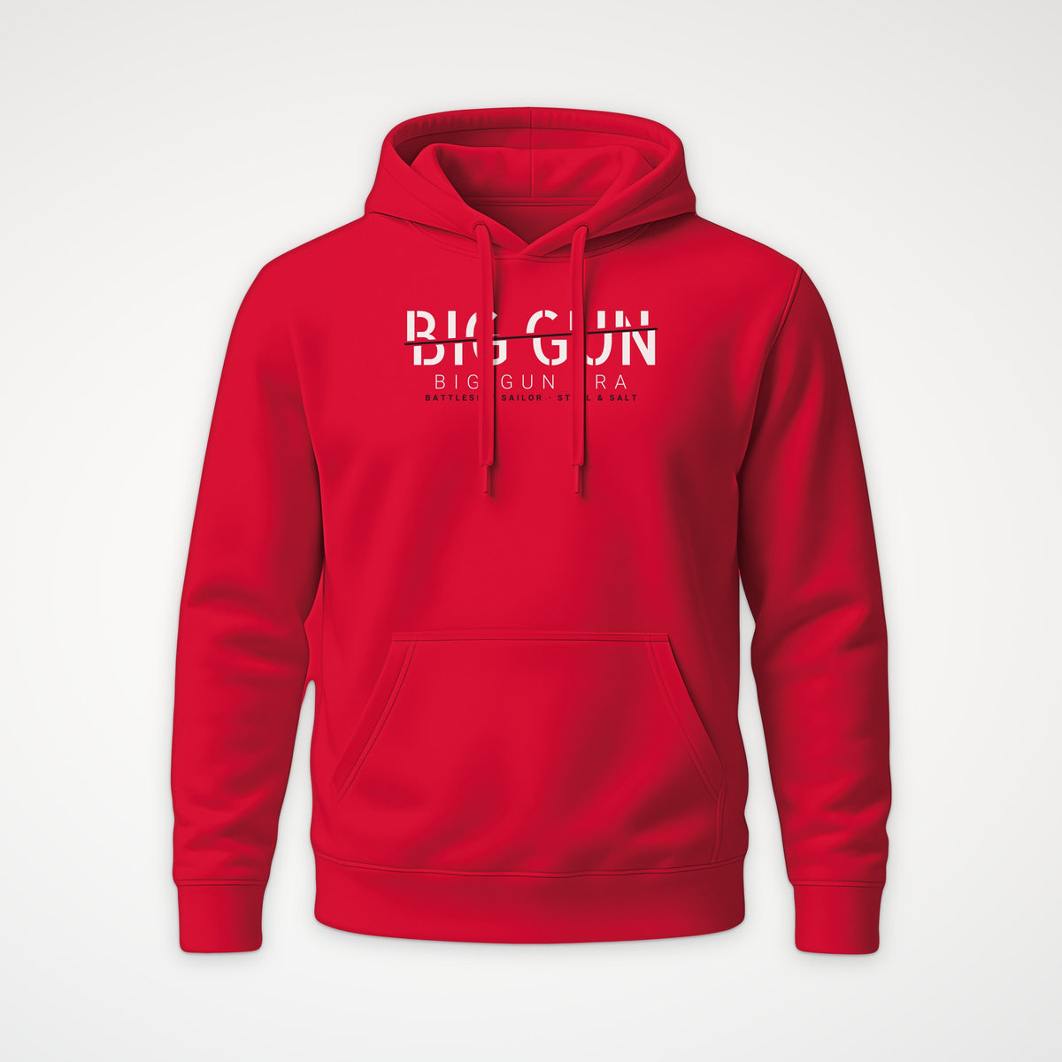 Big Gun Era Sliced Hoodie in Red