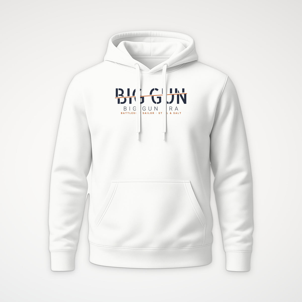 Big Gun Era Sliced Hoodie in White