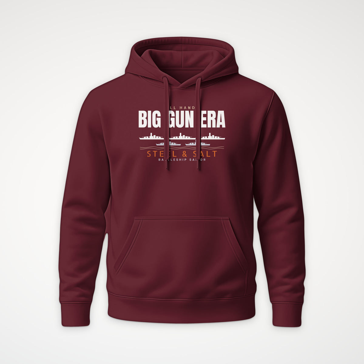 Big Gun Era Row Hoodie in Burgundy