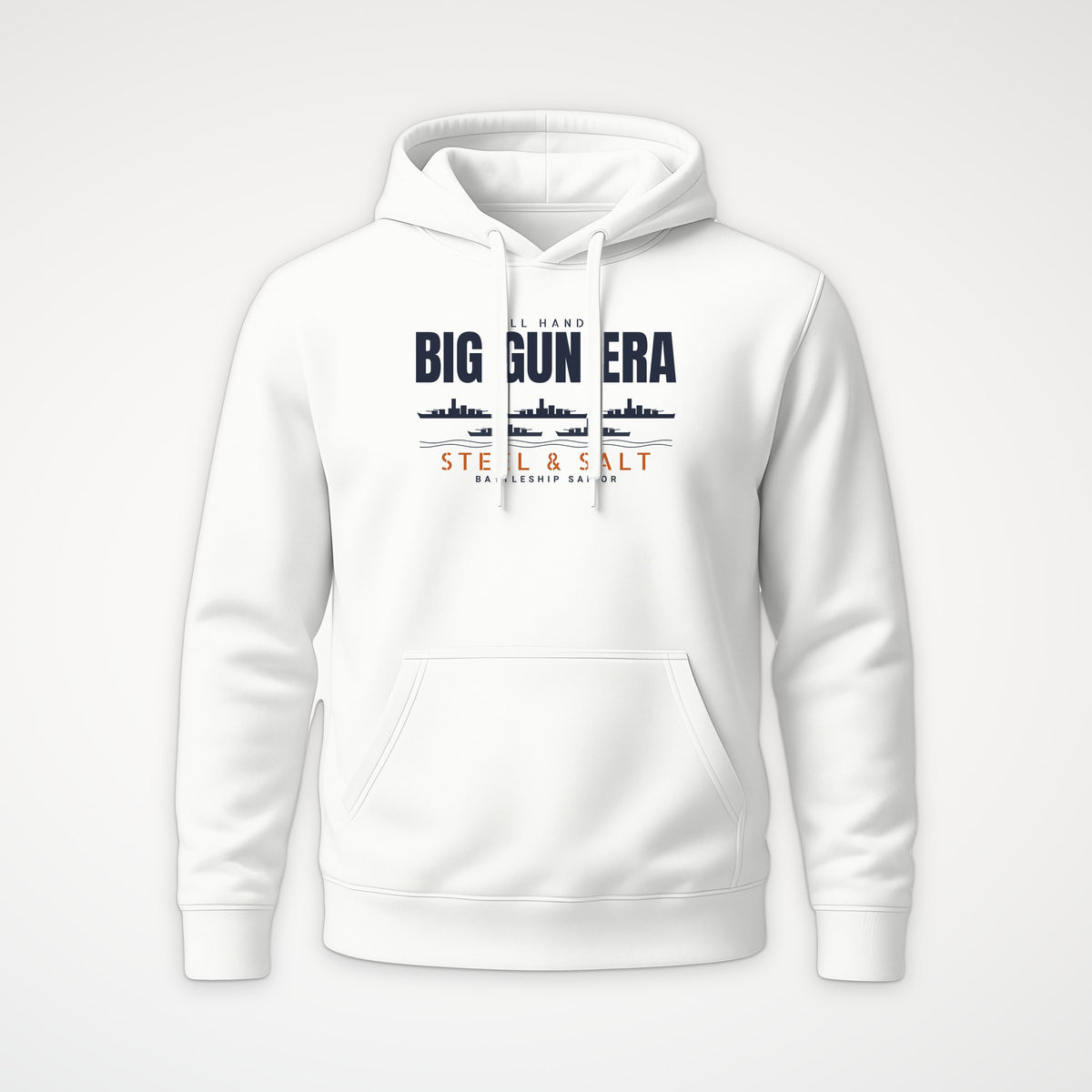 Big Gun Era Row Hoodie in White