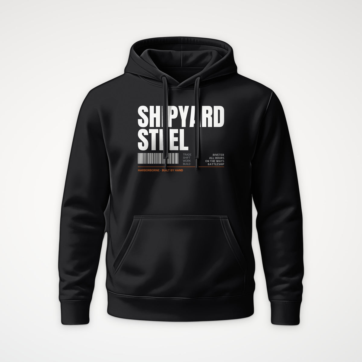 Shipyard Steel Tag Hoodie in Black