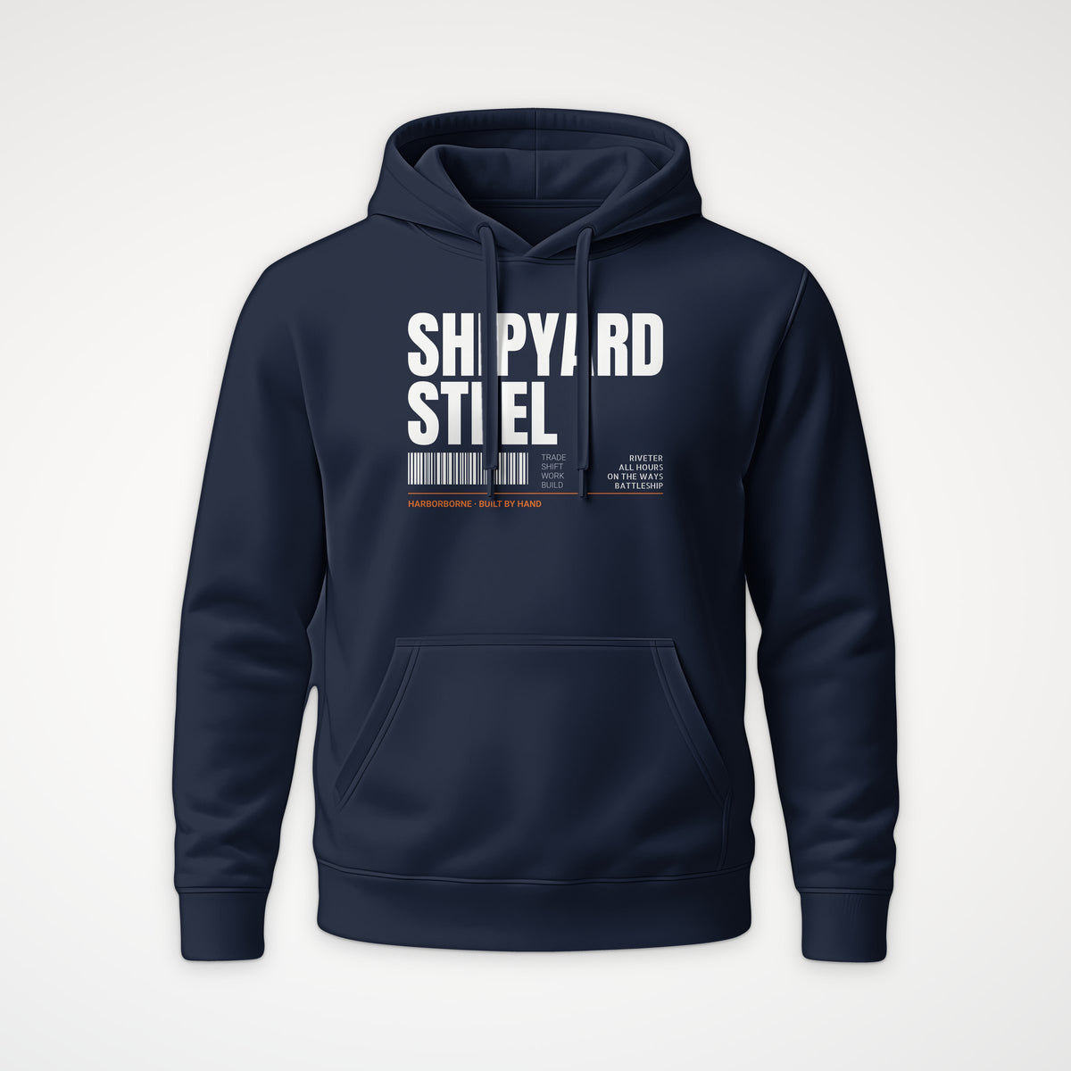 Shipyard Steel Tag Hoodie in French Navy