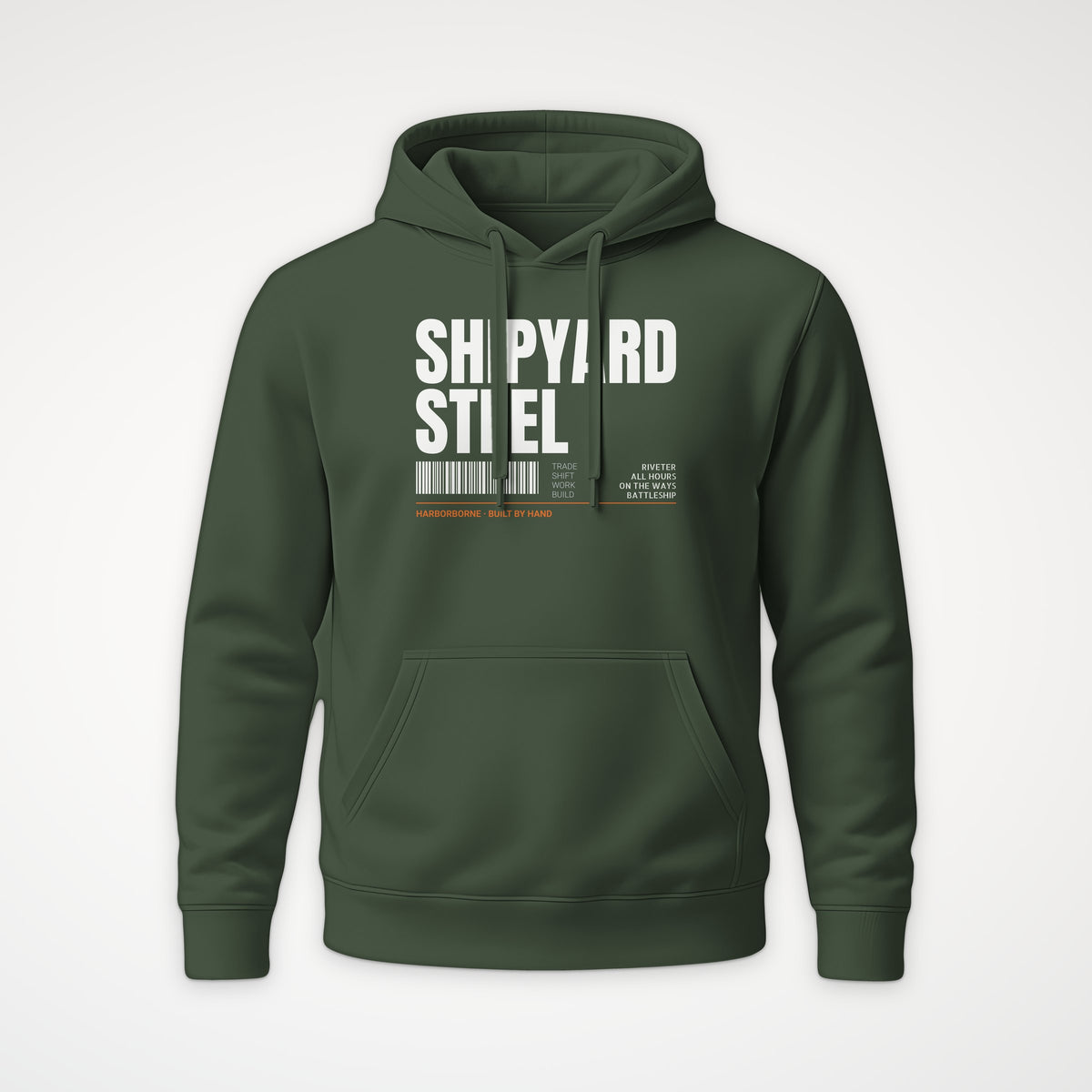 Shipyard Steel Tag Hoodie in Olive