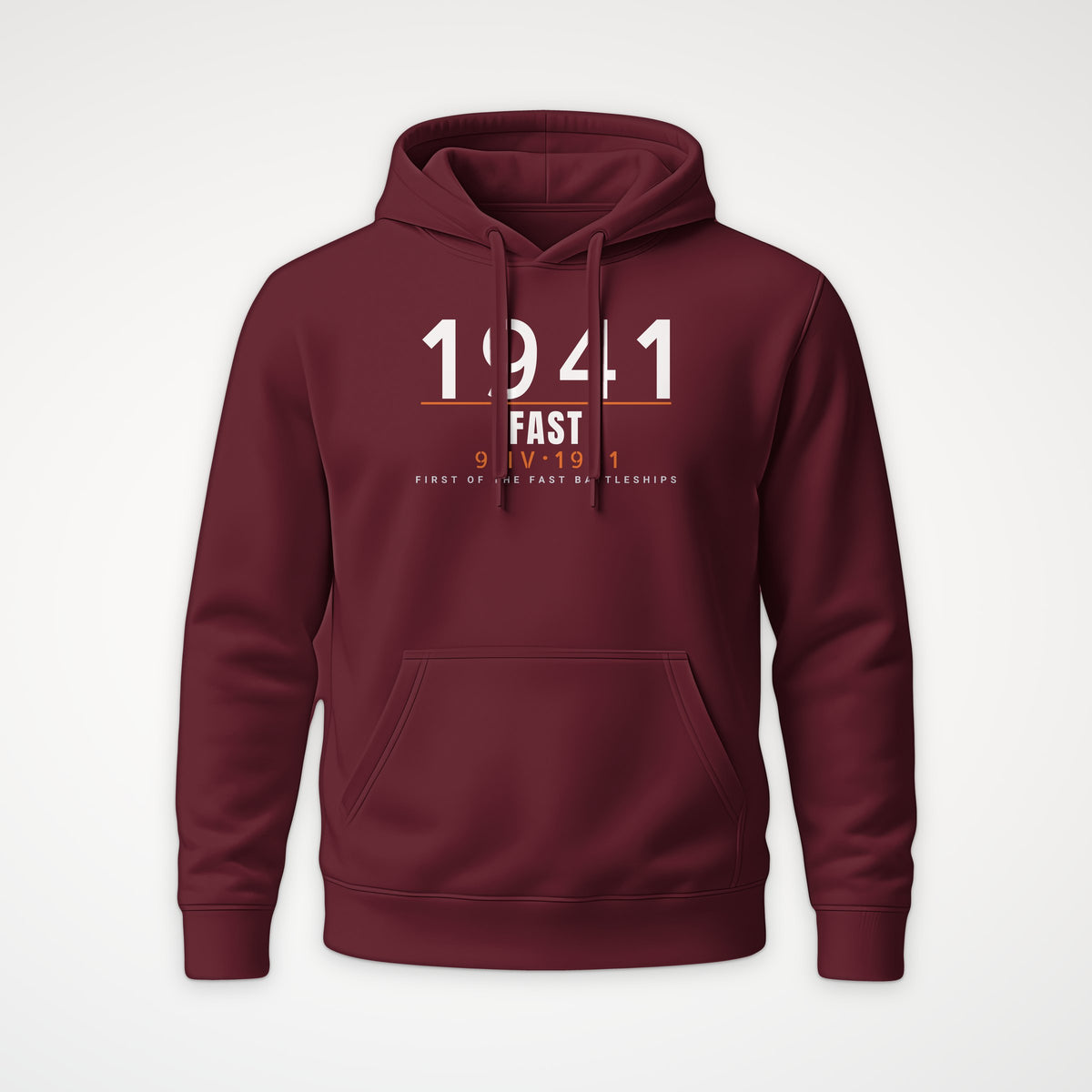 Fast Battleship 1941 Timestamp Hoodie in Burgundy