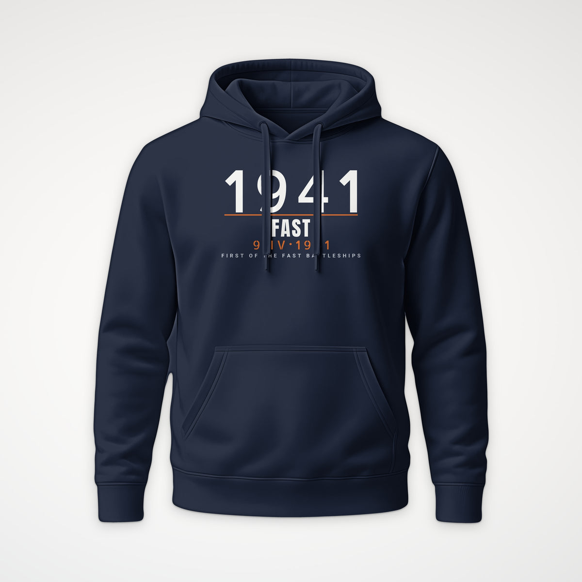 Fast Battleship 1941 Timestamp Hoodie in French Navy