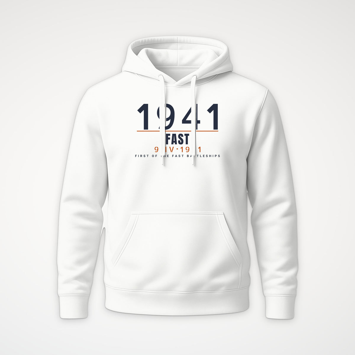 Fast Battleship 1941 Timestamp Hoodie in White