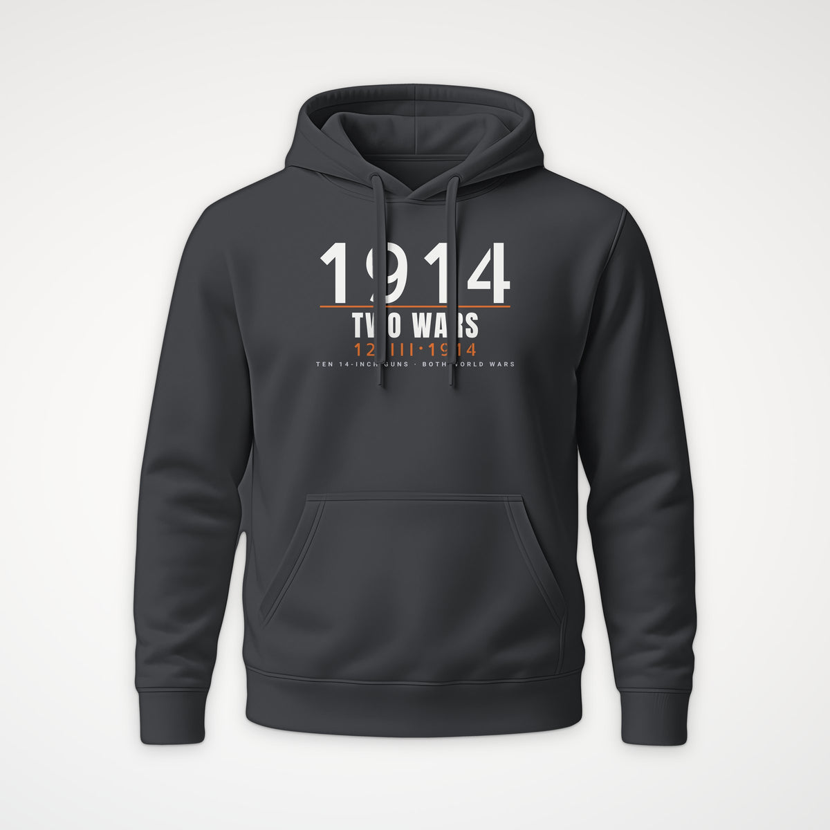 Two-War Battleship Timestamp Hoodie in Anthracite