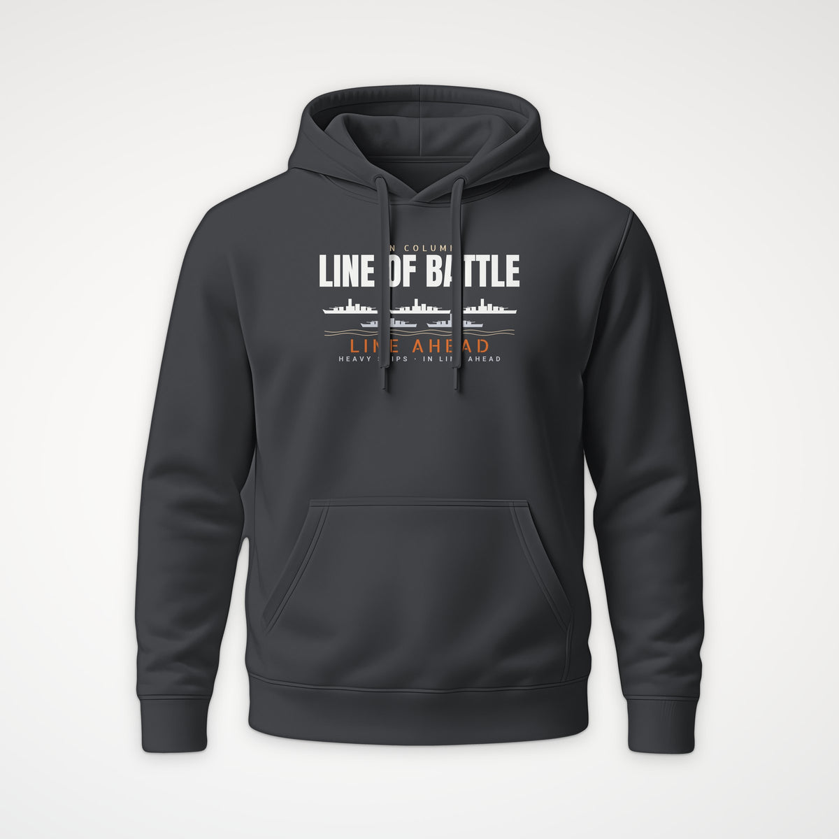 Line of Battle Row Hoodie in Anthracite
