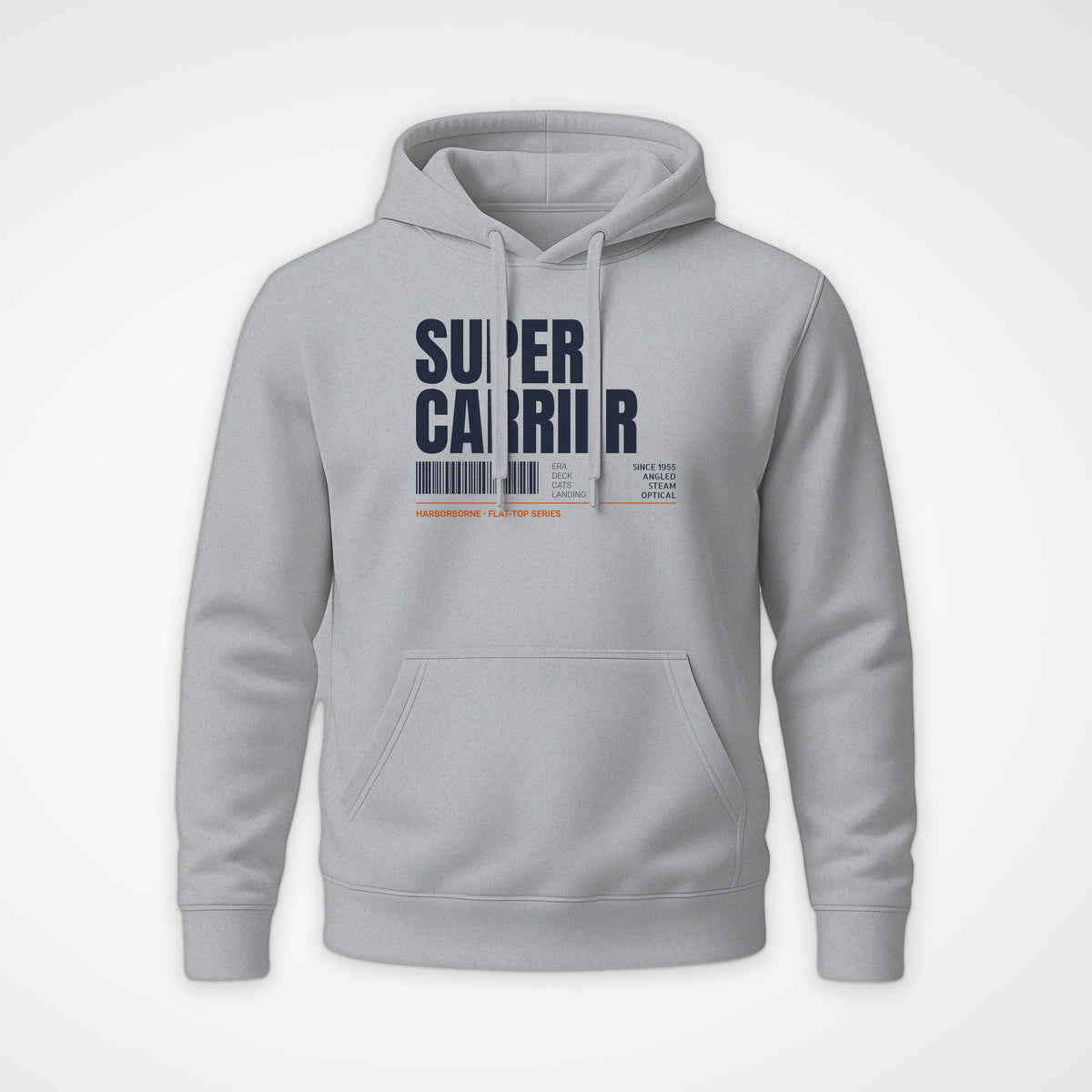 Supercarrier Watch Tag Hoodie in Heather Grey
