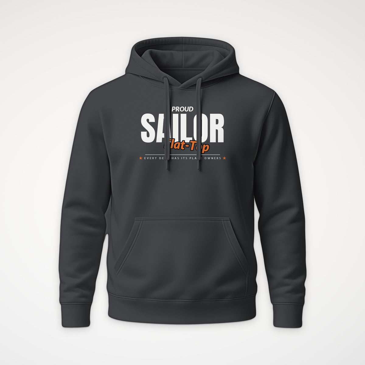 Flat-Top Sailor Club Hoodie in Anthracite