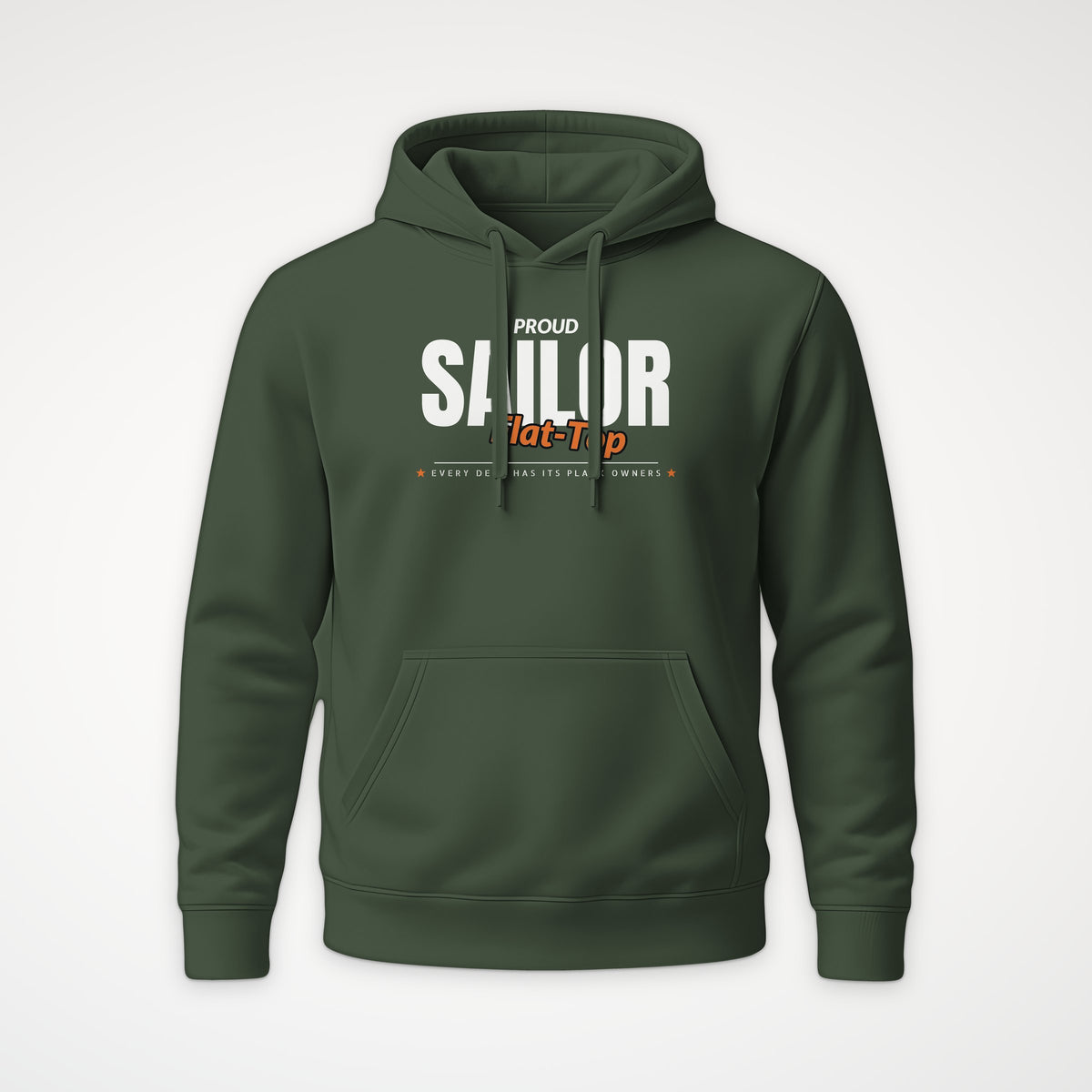 Flat-Top Sailor Club Hoodie in Olive