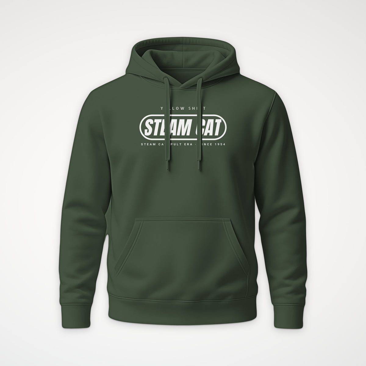 Steam Cat Era Pill Hoodie in Olive