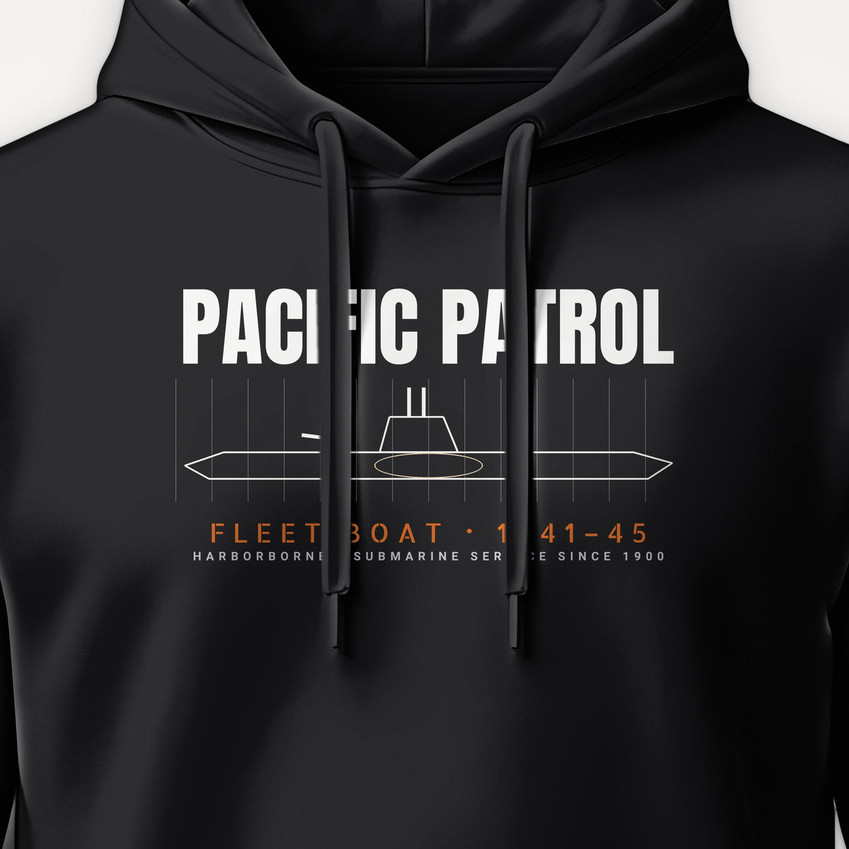Pacific Patrol 1941–45 Blueprint Hoodie, front print detail