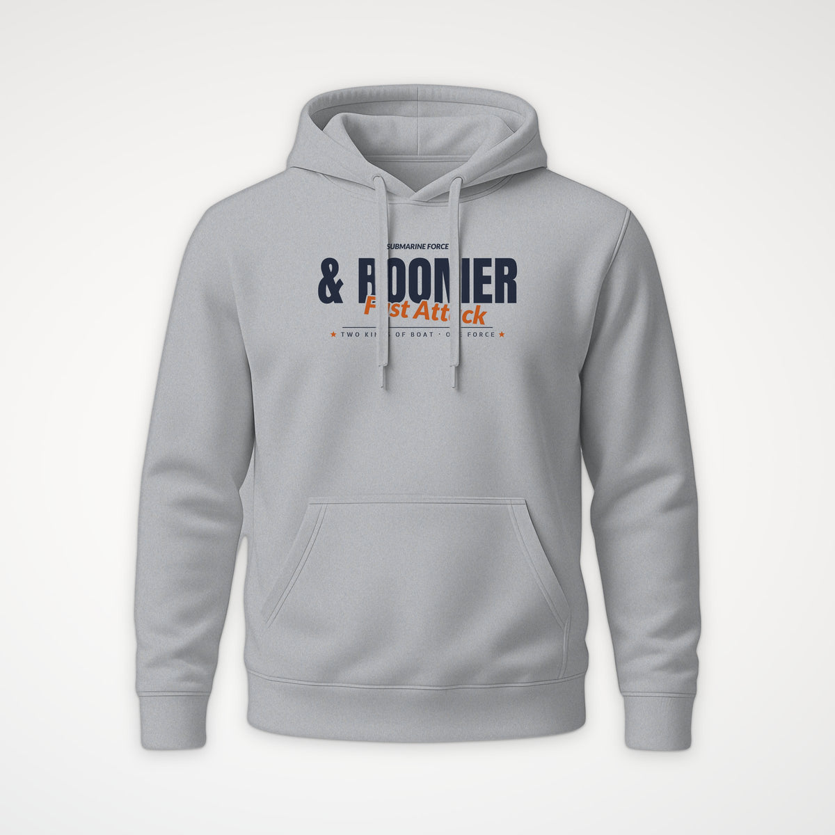 Fast Attack & Boomer Club Hoodie in Heather Grey