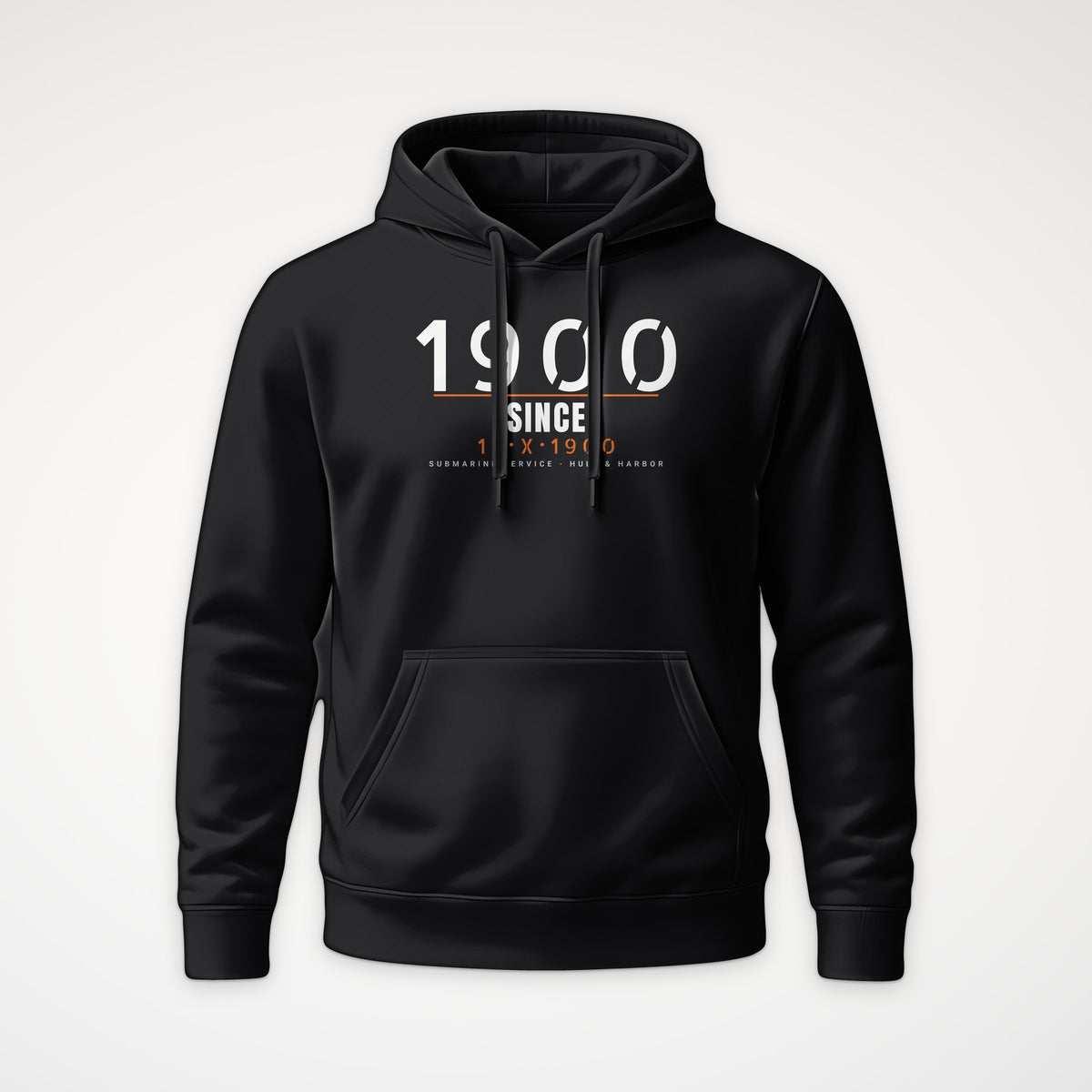 Hull & Harbor Heritage Timestamp Hoodie in Black
