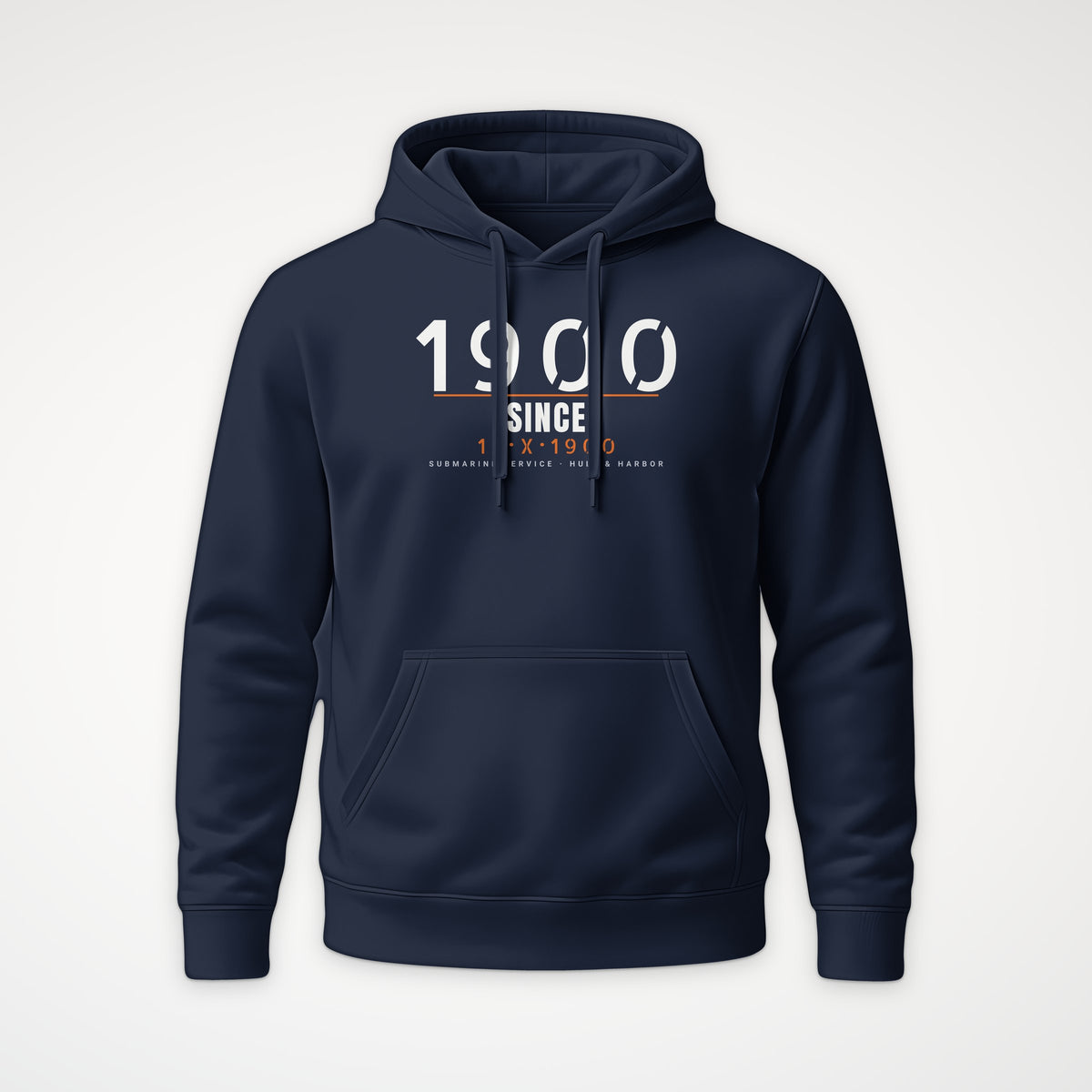 Hull & Harbor Heritage Timestamp Hoodie in French Navy