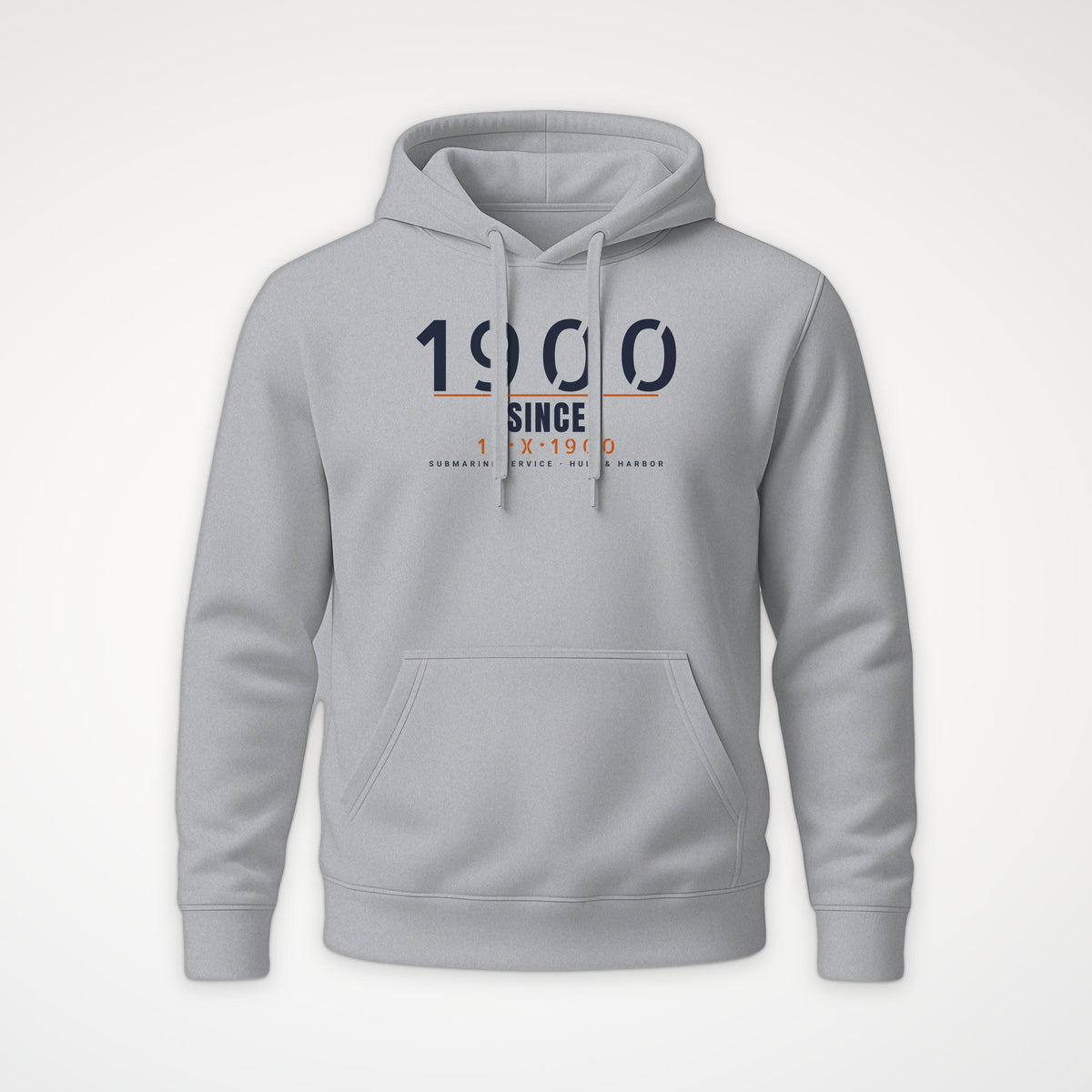 Hull & Harbor Heritage Timestamp Hoodie in Heather Grey
