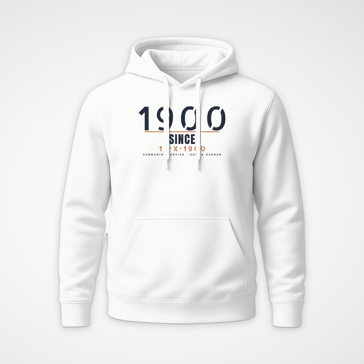 Hull & Harbor Heritage Timestamp Hoodie in White