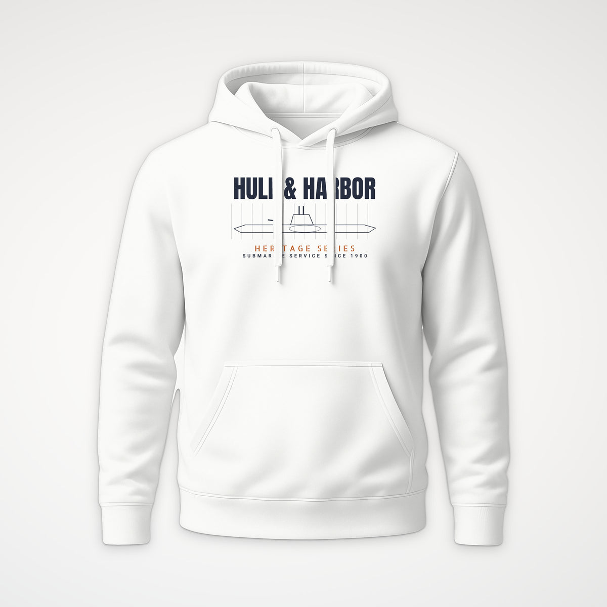 Hull & Harbor Heritage Blueprint Hoodie in White