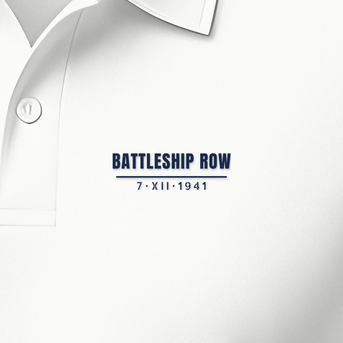 Battleship Row 1941 Polo, left-chest detail