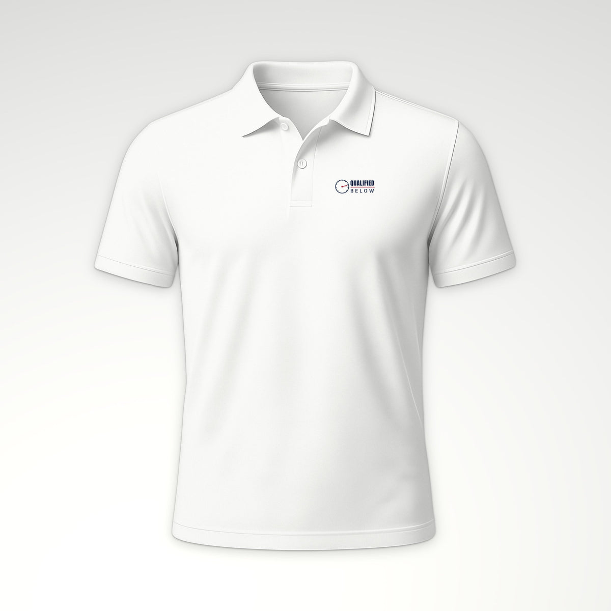 Qualified Below Polo in White