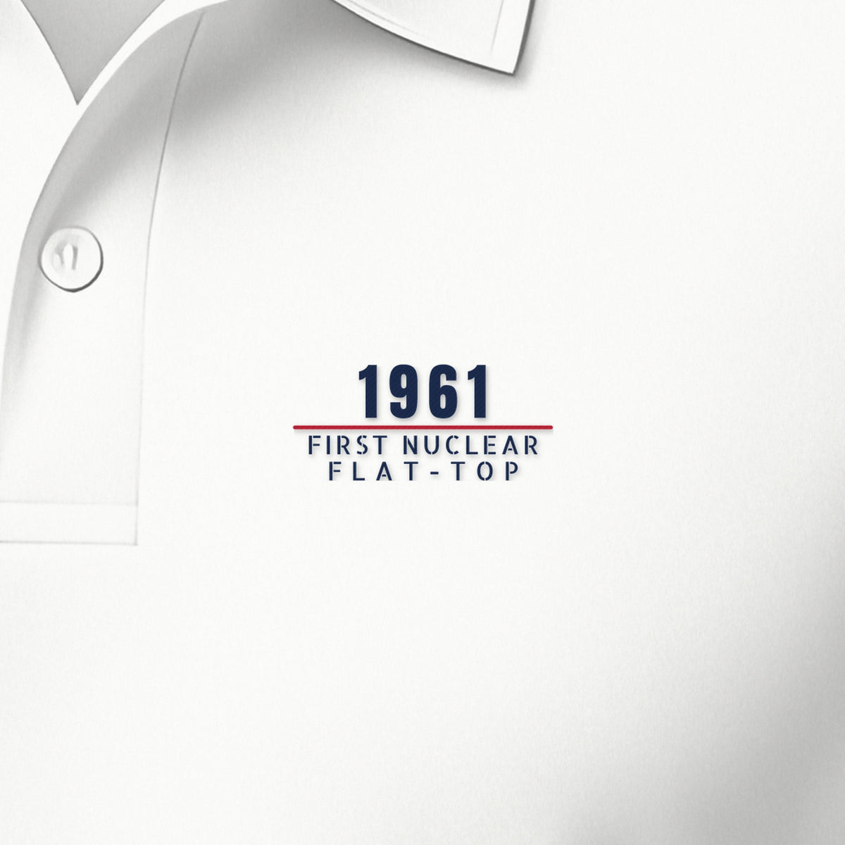 First Nuclear Flat-Top 1961 Polo, left-chest detail