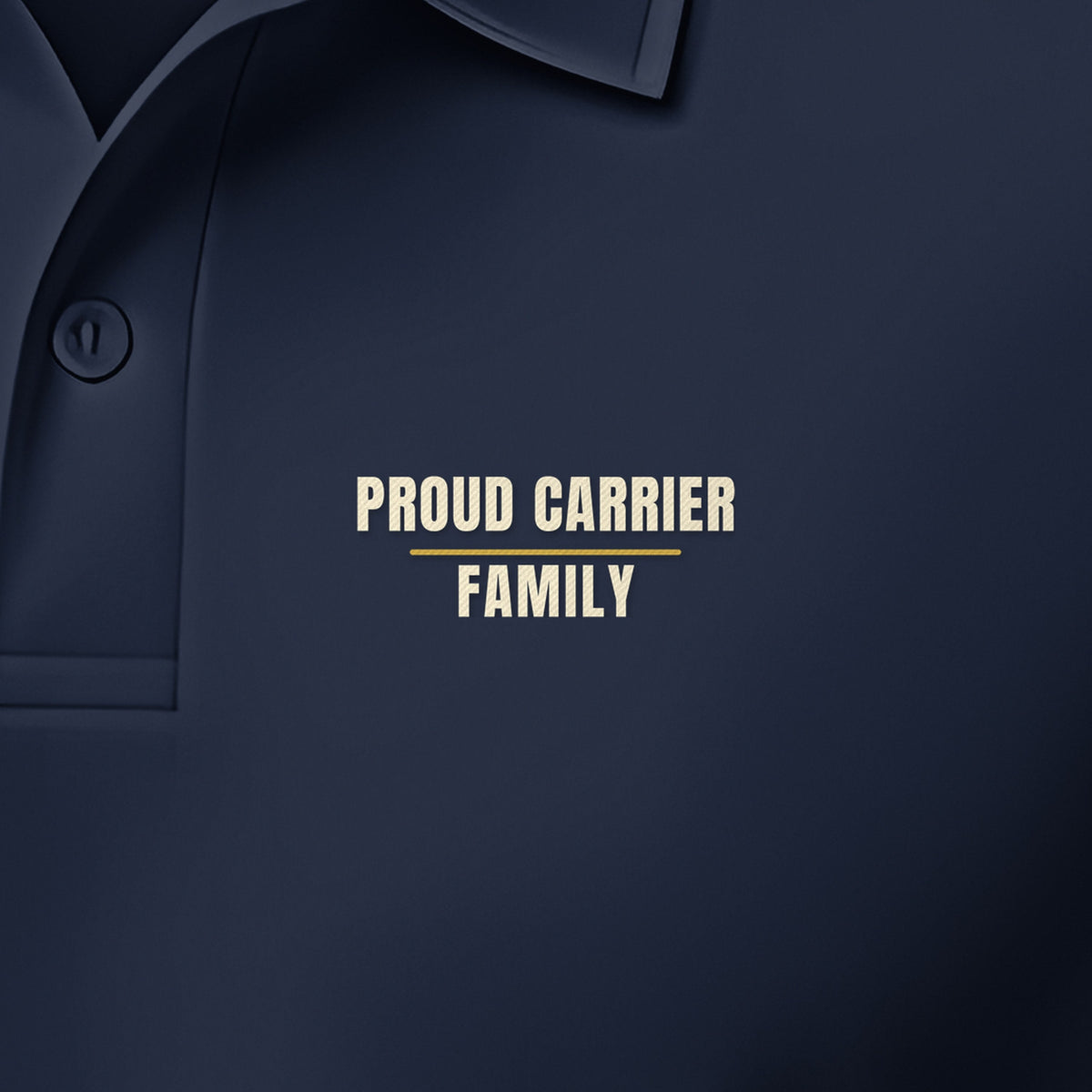 Proud Carrier Family Polo, left-chest detail