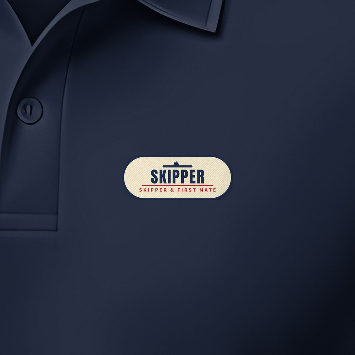 Skipper and First Mate Skipper Polo, left-chest detail