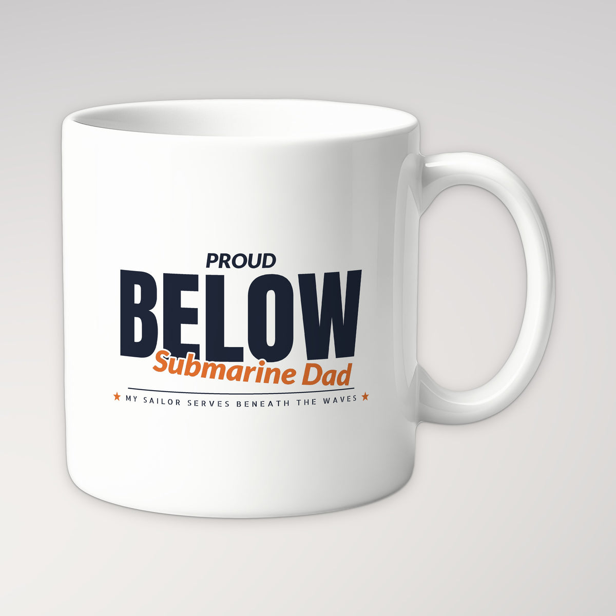 Proud Submarine Dad Mug in white
