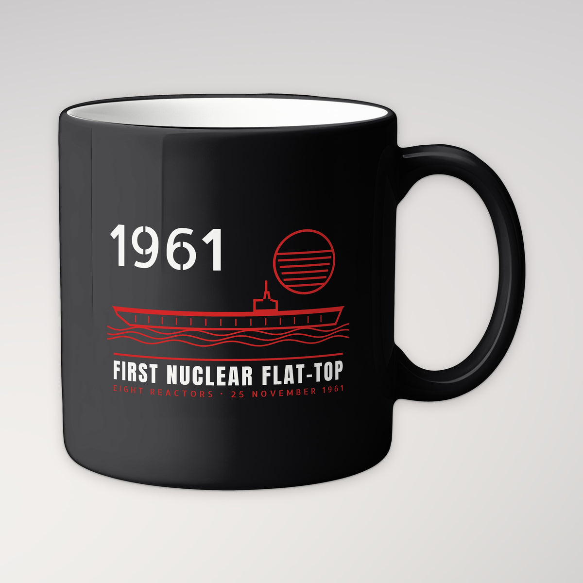 First Nuclear Flat-Top Line Art Mug