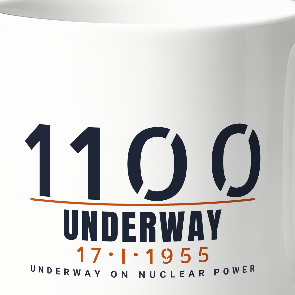 Underway on Nuclear Power 1100 Mug, print detail