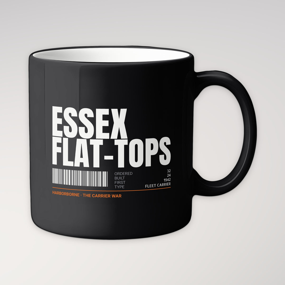 Essex Flat-Tops Tag Mug in black