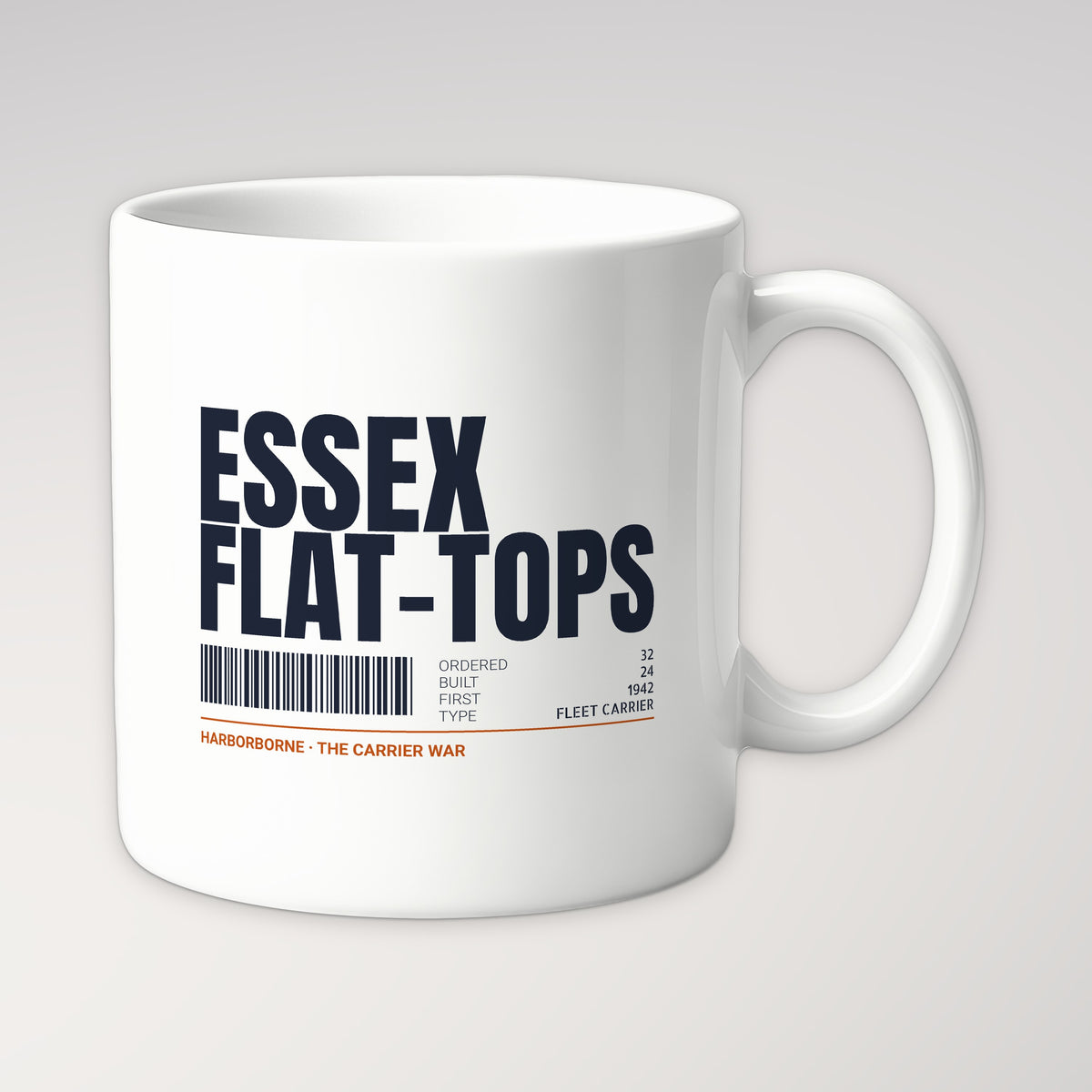 Essex Flat-Tops Tag Mug in white