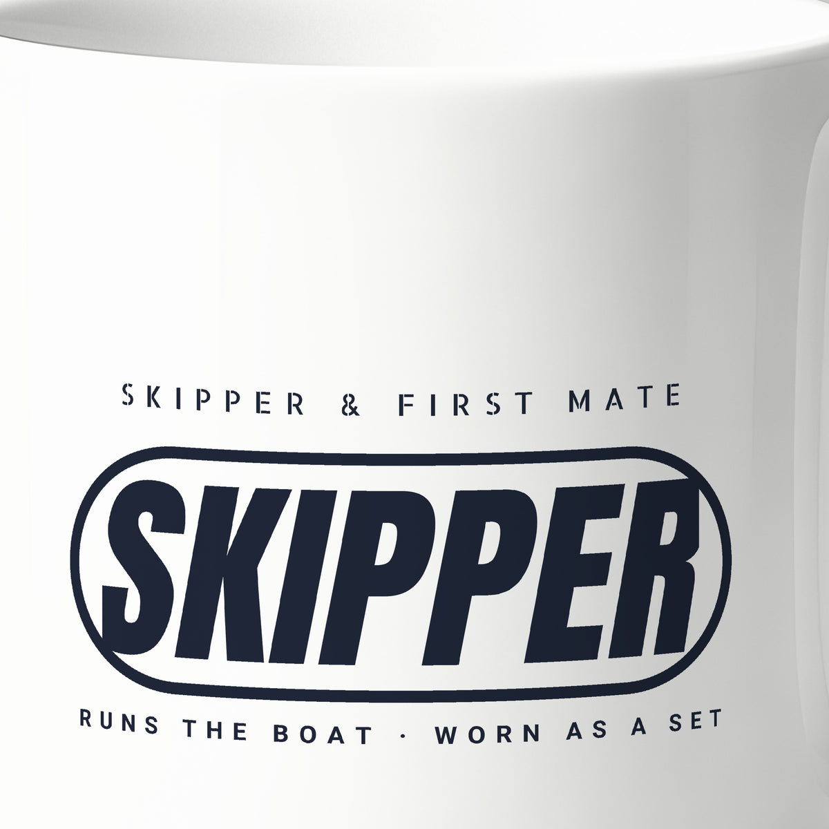 Skipper and First Mate Skipper Mug, print detail