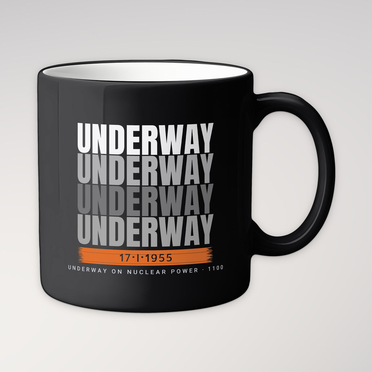 Underway on Nuclear Power Echo Mug in black