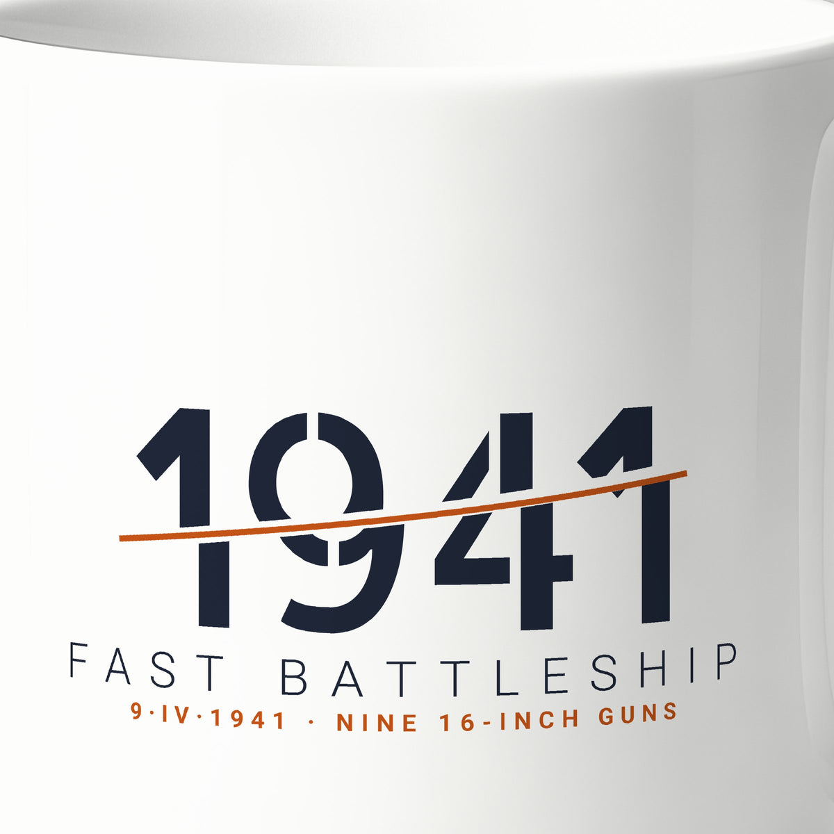 Fast Battleship 1941 Sliced Mug, print detail