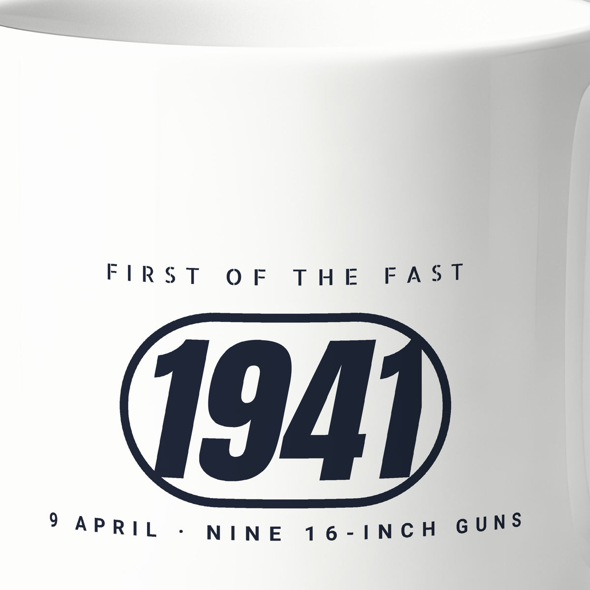 Fast Battleship 1941 Pill Mug, print detail