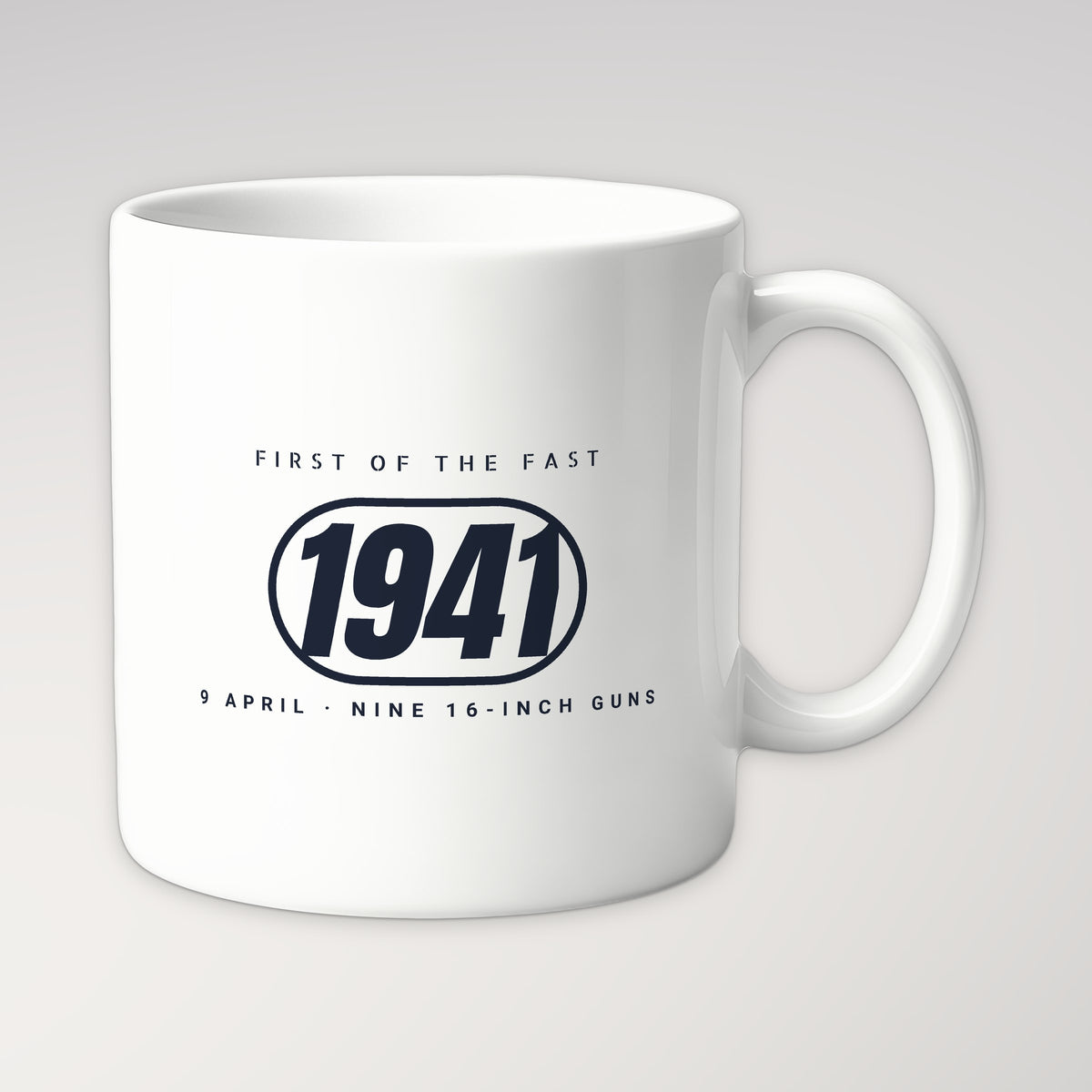 Fast Battleship 1941 Pill Mug in white