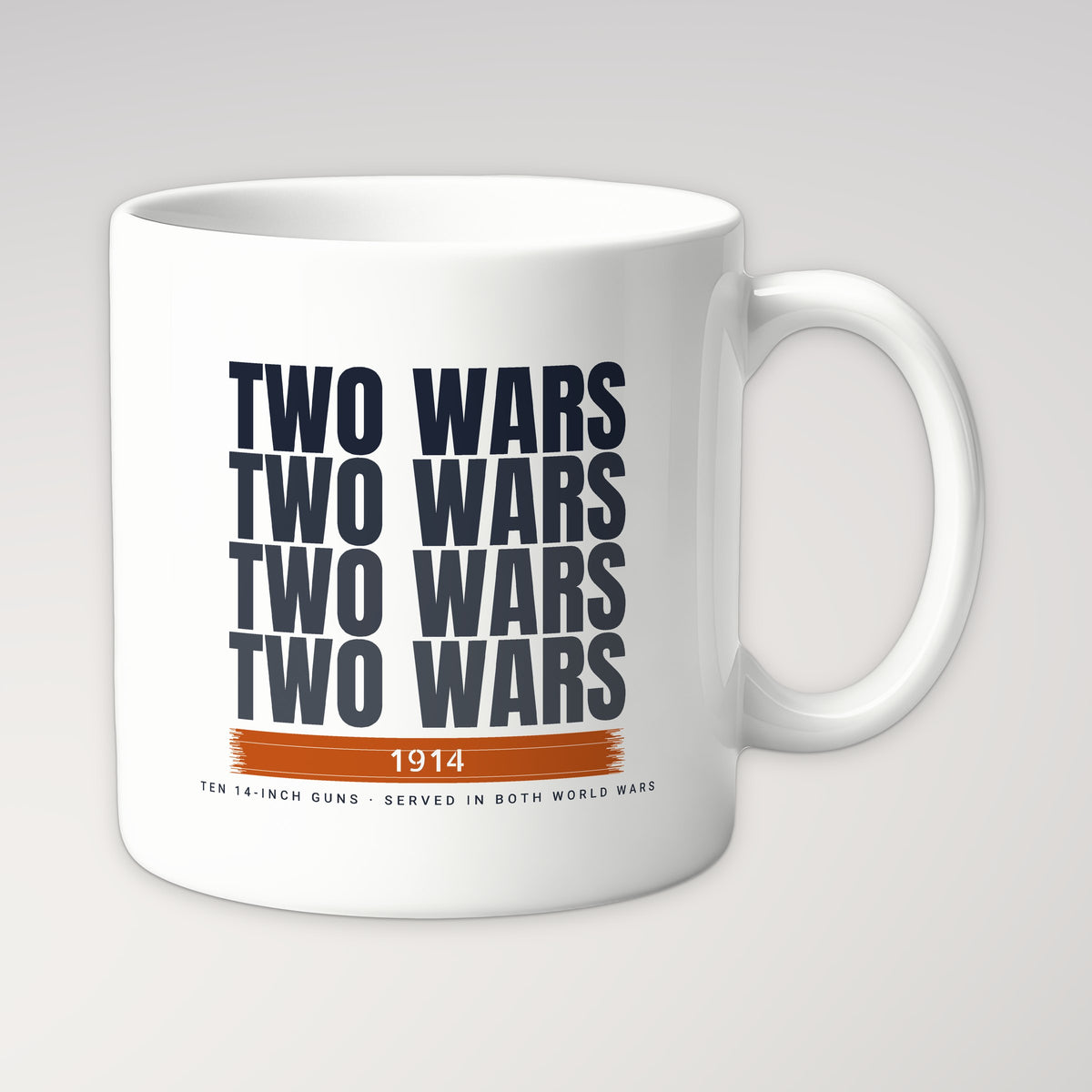 Two-War Battleship Echo Mug in white