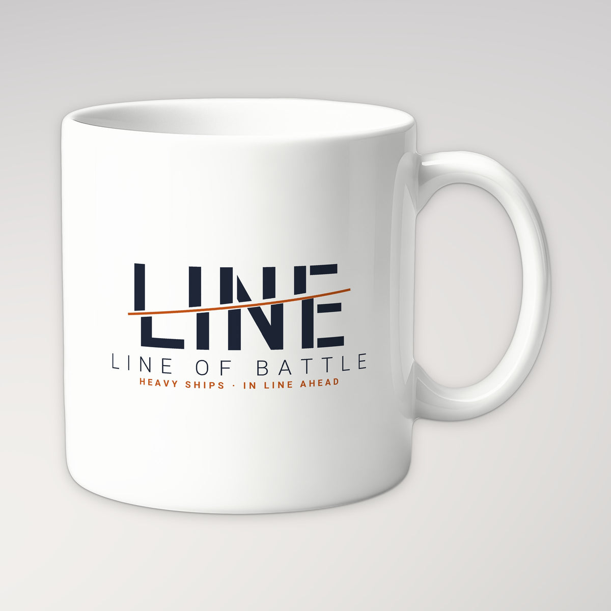 Line of Battle Sliced Mug in white