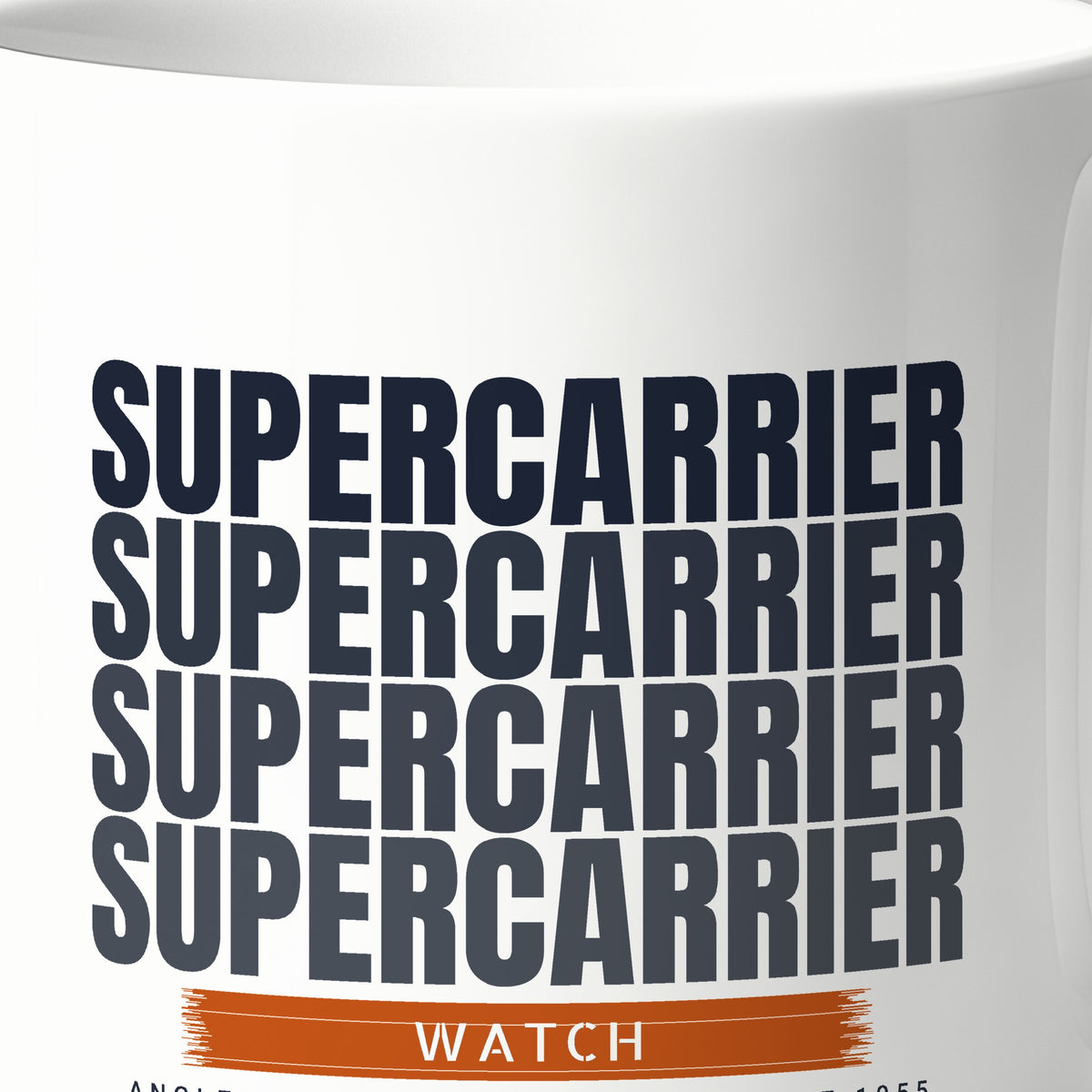 Supercarrier Watch Echo Mug, print detail