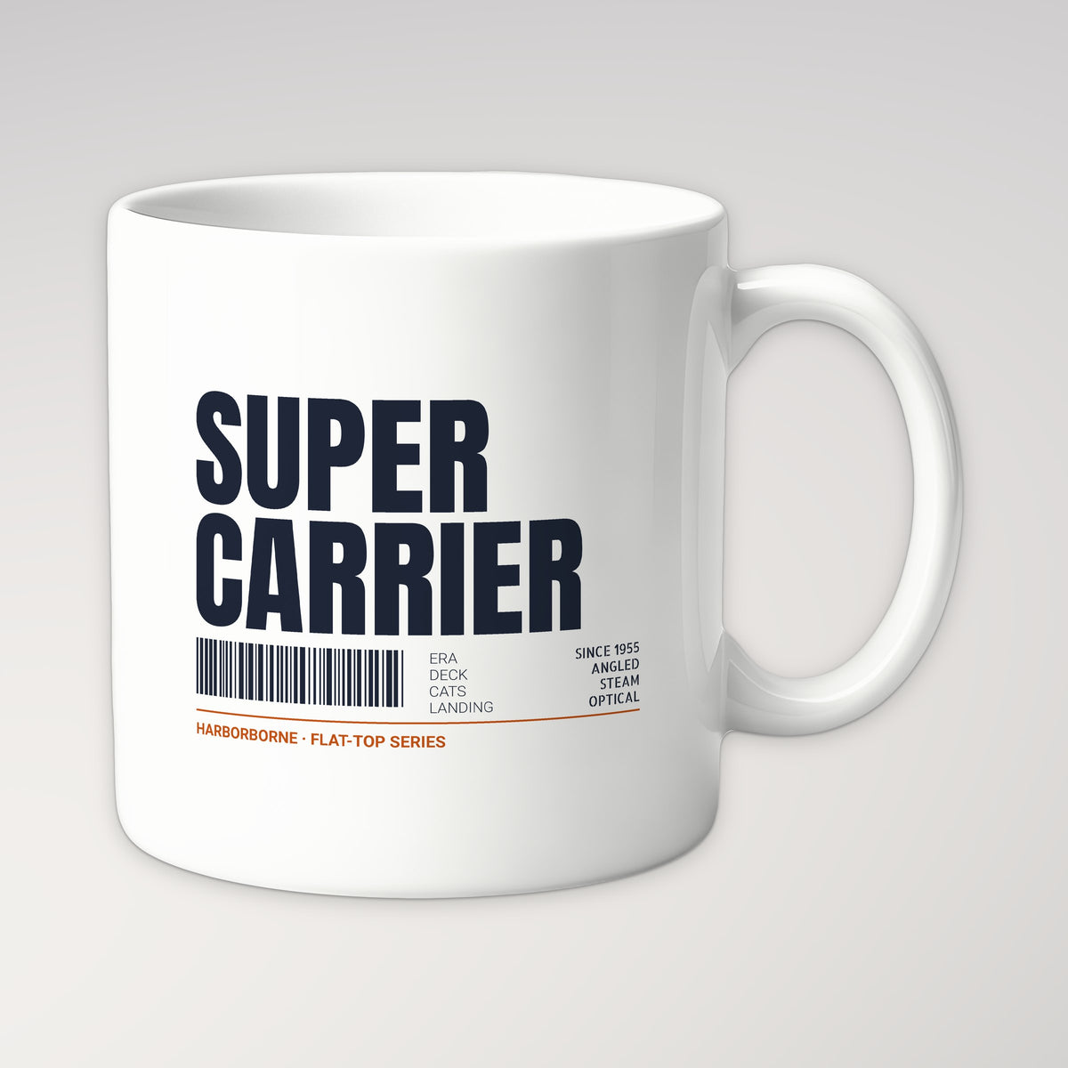 Supercarrier Watch Tag Mug in white
