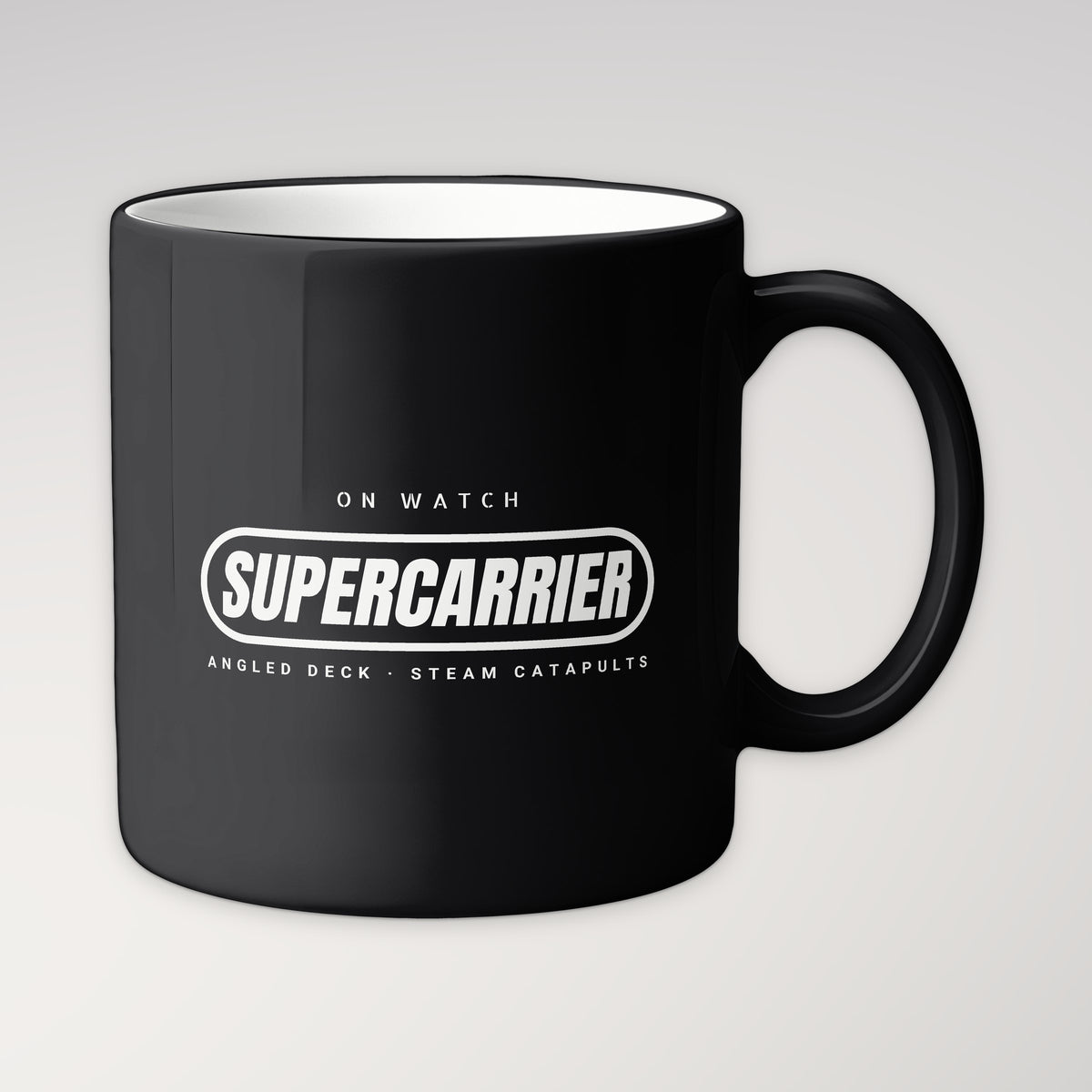 Supercarrier Watch Pill Mug in black