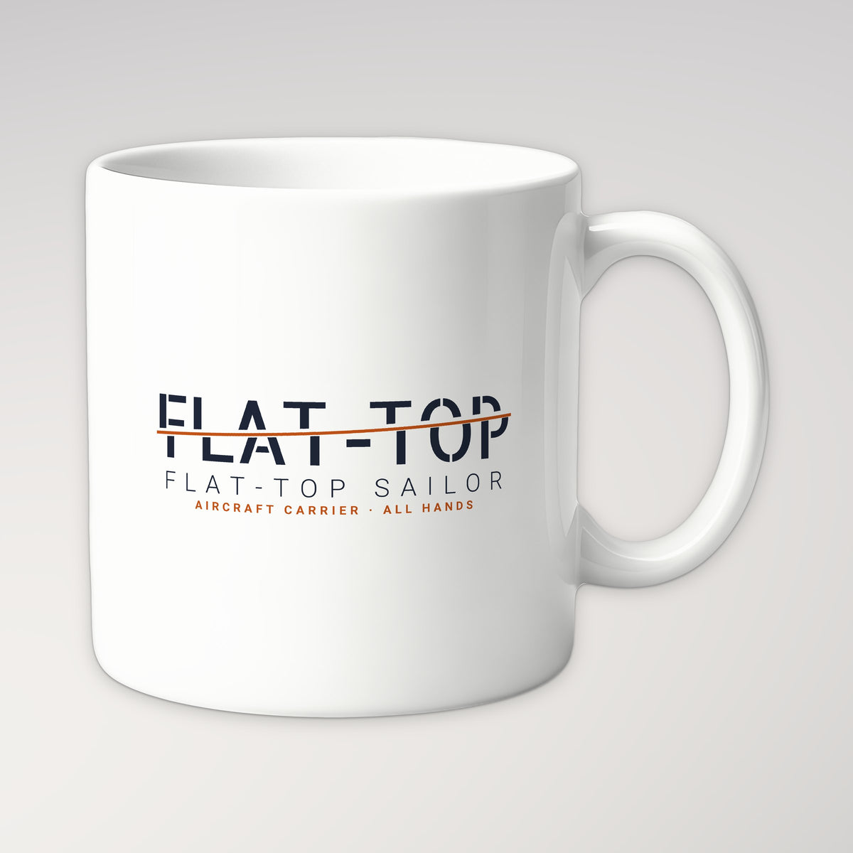Flat-Top Sailor Sliced Mug in white