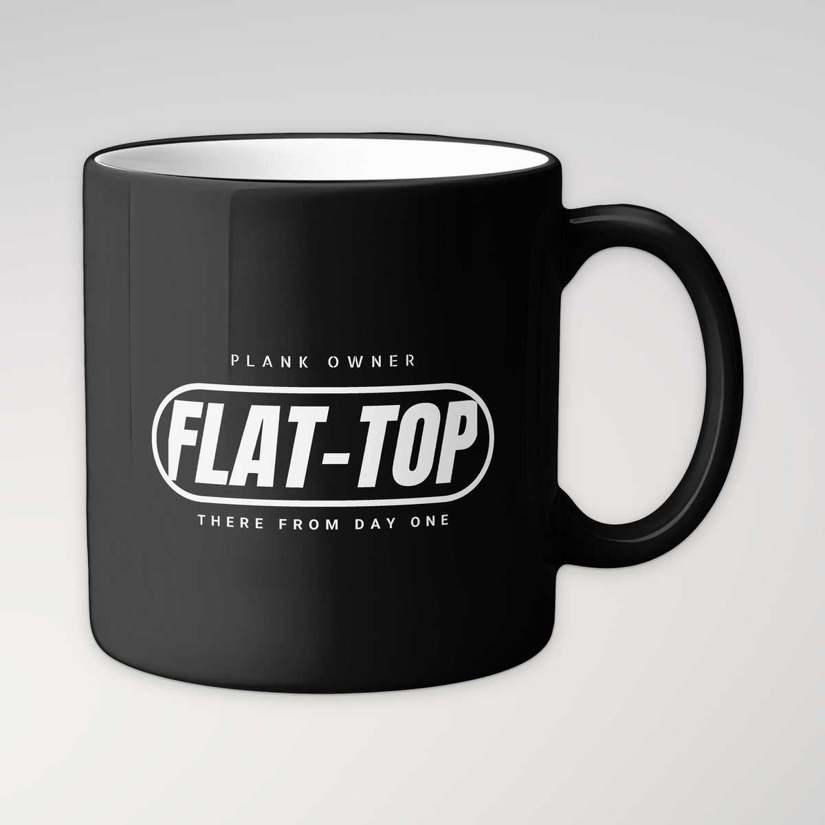 Flat-Top Sailor Plank Owner Mug in black