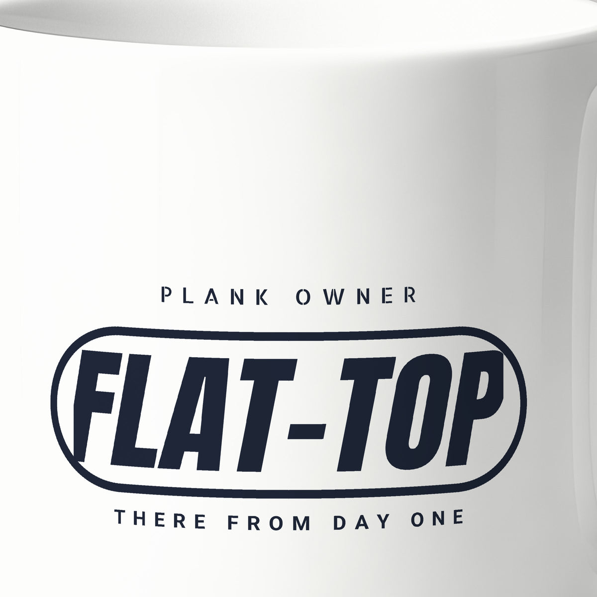Flat-Top Sailor Plank Owner Mug, print detail