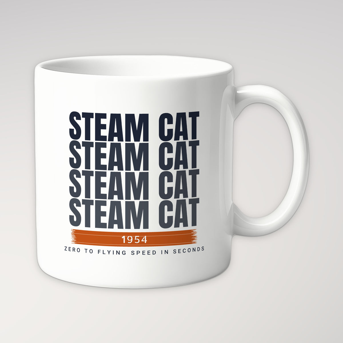 Steam Cat Era Echo Mug in white