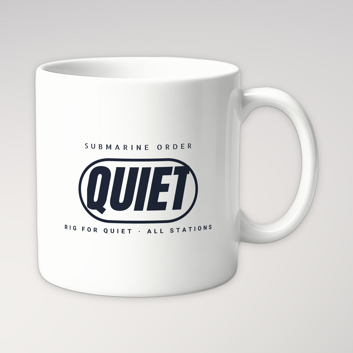 Rig for Quiet Pill Mug in white