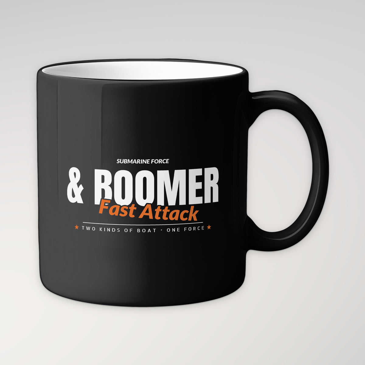 Fast Attack & Boomer Club Mug in black